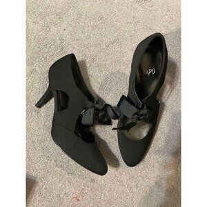 IMPO Black Bow, 2" Heels, Size 10